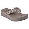 Buy Skechers Taupe Womens Vinyasa - Happy Spring Flip Flops Online