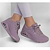 SKECHERS DARK MAUVE WOMENS UNO - STAND ON AIR SNEAKERS