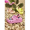 CROCS PINK UNISEX KIDS CLASSIC CUTIE TAFFY CLOG SANDALS