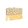 Rocia Gold Women Heavy Embellished Feather Bag