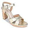 Rocia Gold Women High Block Heel Sandal