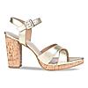 Rocia Gold Women High Block Heel Sandal