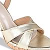 Rocia Gold Women High Block Heel Sandal