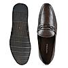 Imperio Brown Men Formal Leather Buckled Slip Ons