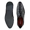 Imperio Black Men Woven Leather Formal Lace Ups