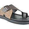 Regal Brown Men Casual One Toe Leather Sandals