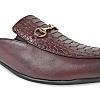Imperio Cherry Mens Textured Leather Mules