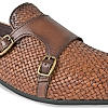 Imperio Tan Men Hand Woven Leather Double Monks