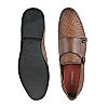 Imperio Tan Men Hand Woven Leather Double Monks