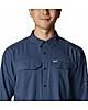 Columbia Men Blue Silver Ridge Lite Long Sleeve Shirt