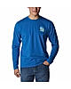 Columbia Men Blue Sun Trek Graphic Long Sleeve Shirt