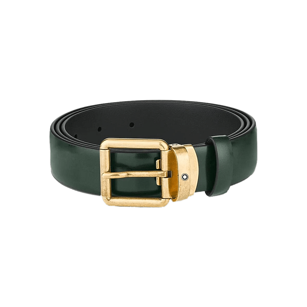 Horseshoe buckle brown 35 mm leather belt - Luxury Belts
