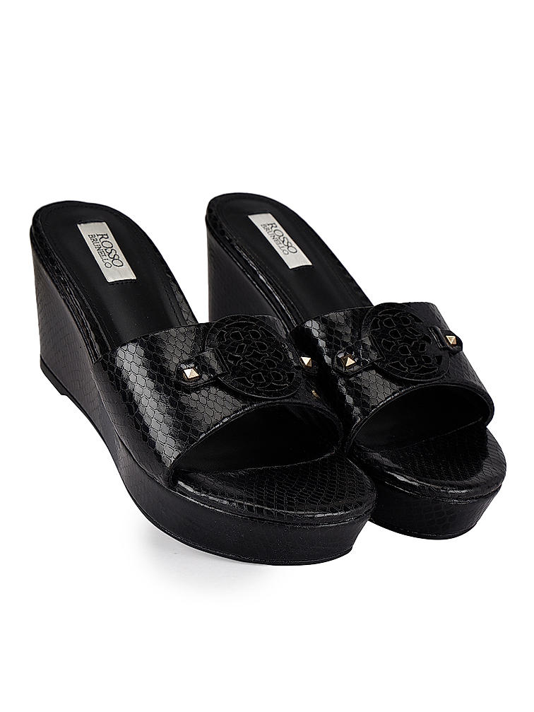 Black Snake Textured Wedges