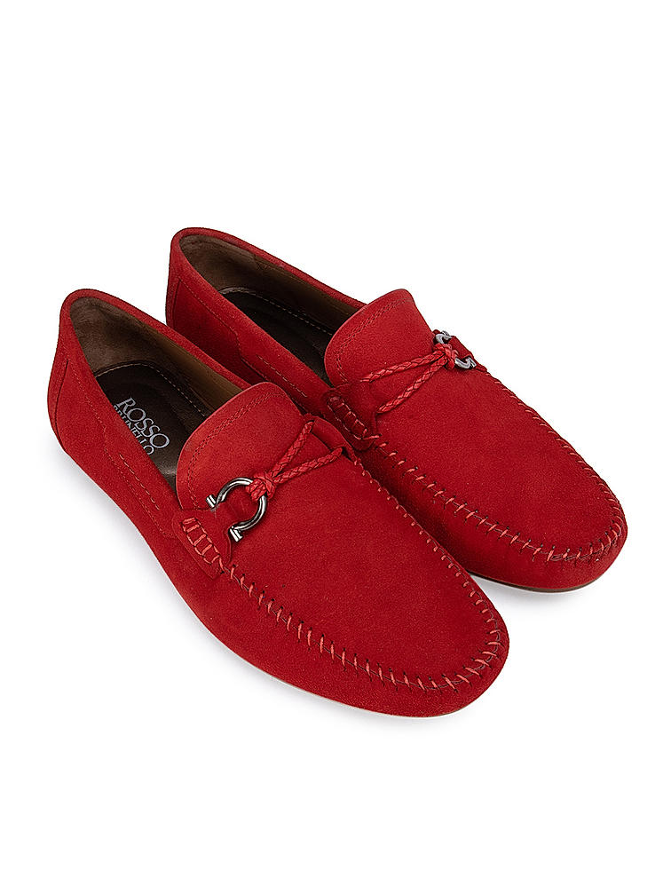 Red Suede Moccasins