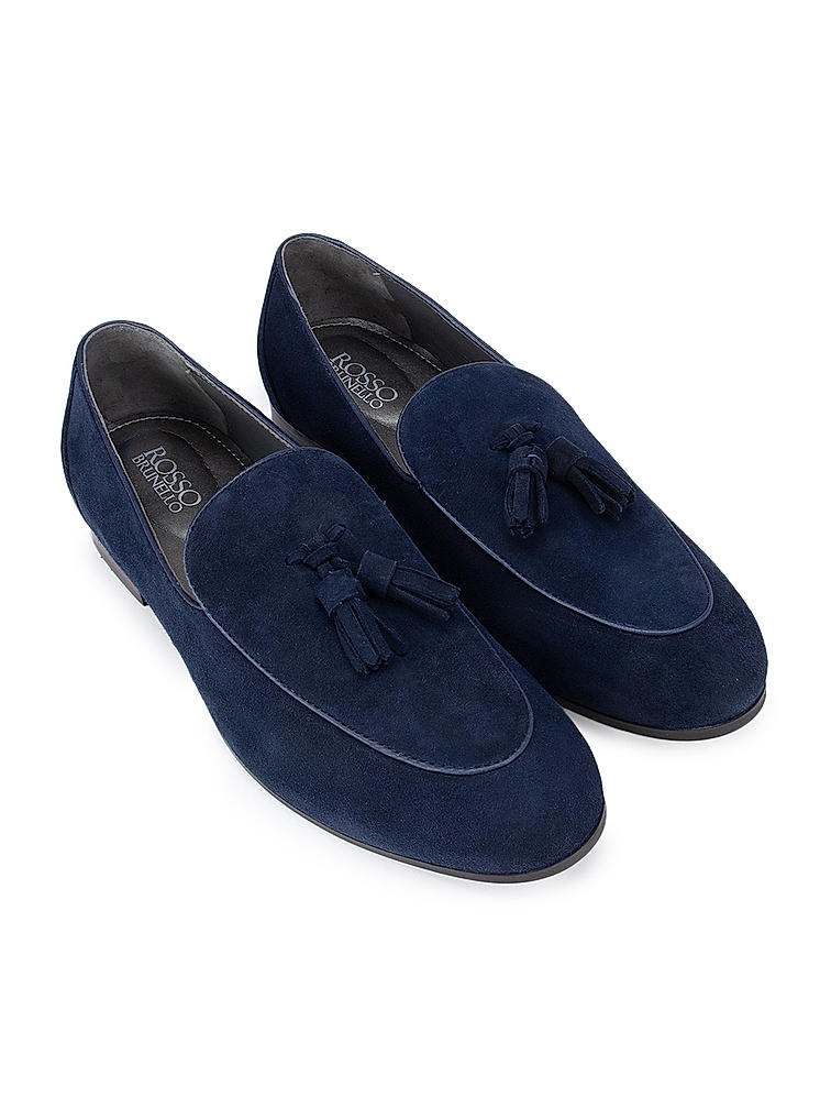 Suede Loafers With Tassels