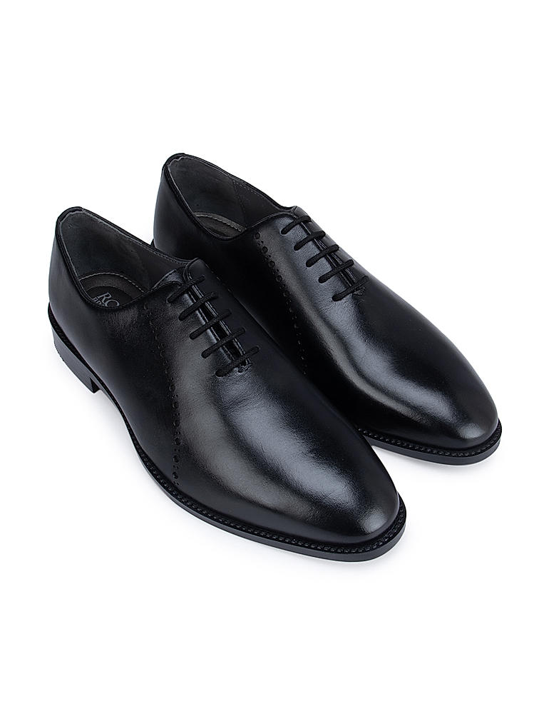 Black Leather Brogue Lace Ups
