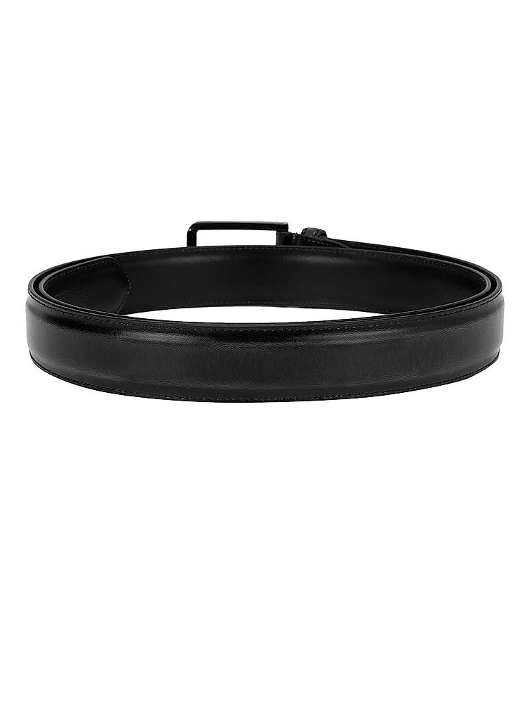 Black Plain Leather Belt