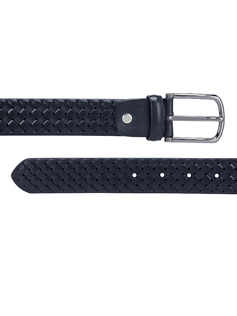 Black Mat Leather Men's Belt