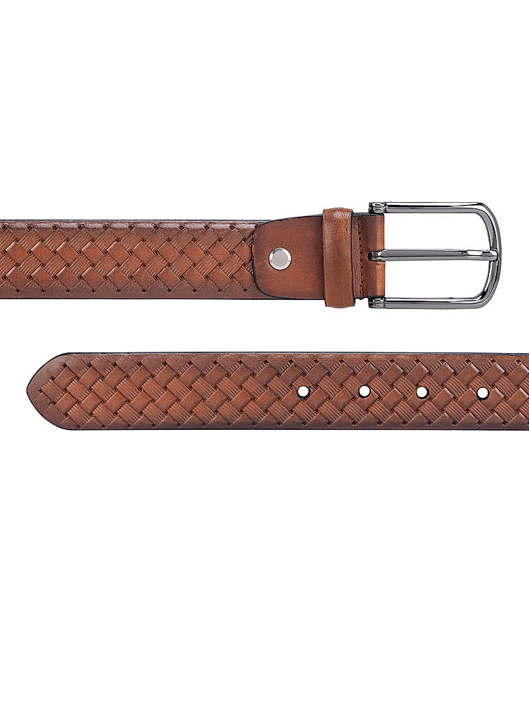 Tan Mat Leather Men's Belt