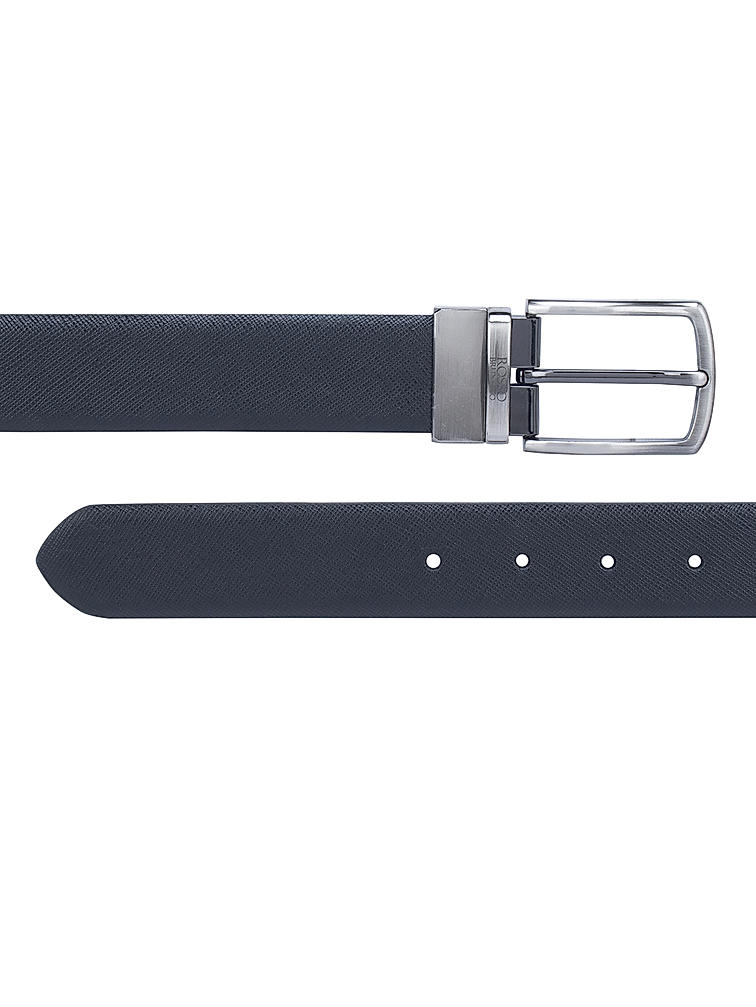 Black Saffiano Reversible Men's Belt