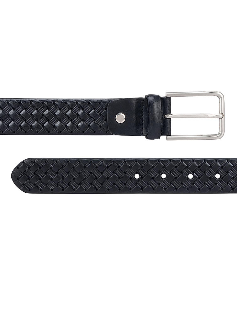 Black Mat Embossed Men's Belt