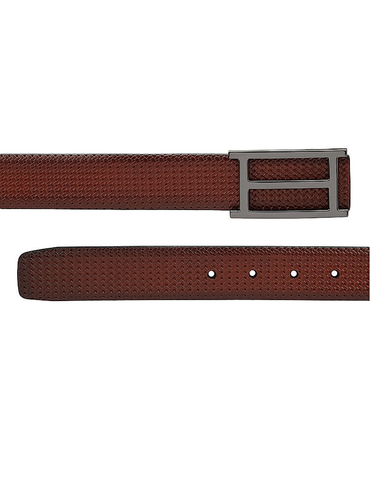 Tan Textured Leather Men's Belt