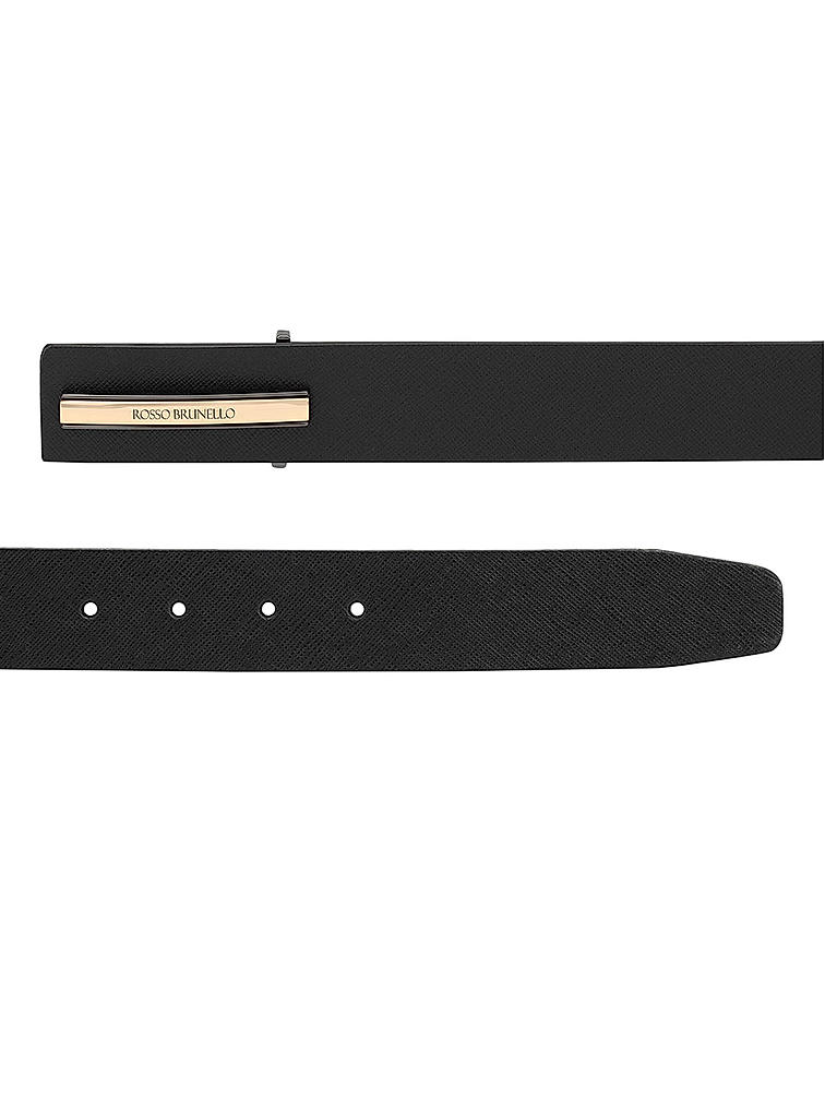 Black Saffiano Leather Men's Belt