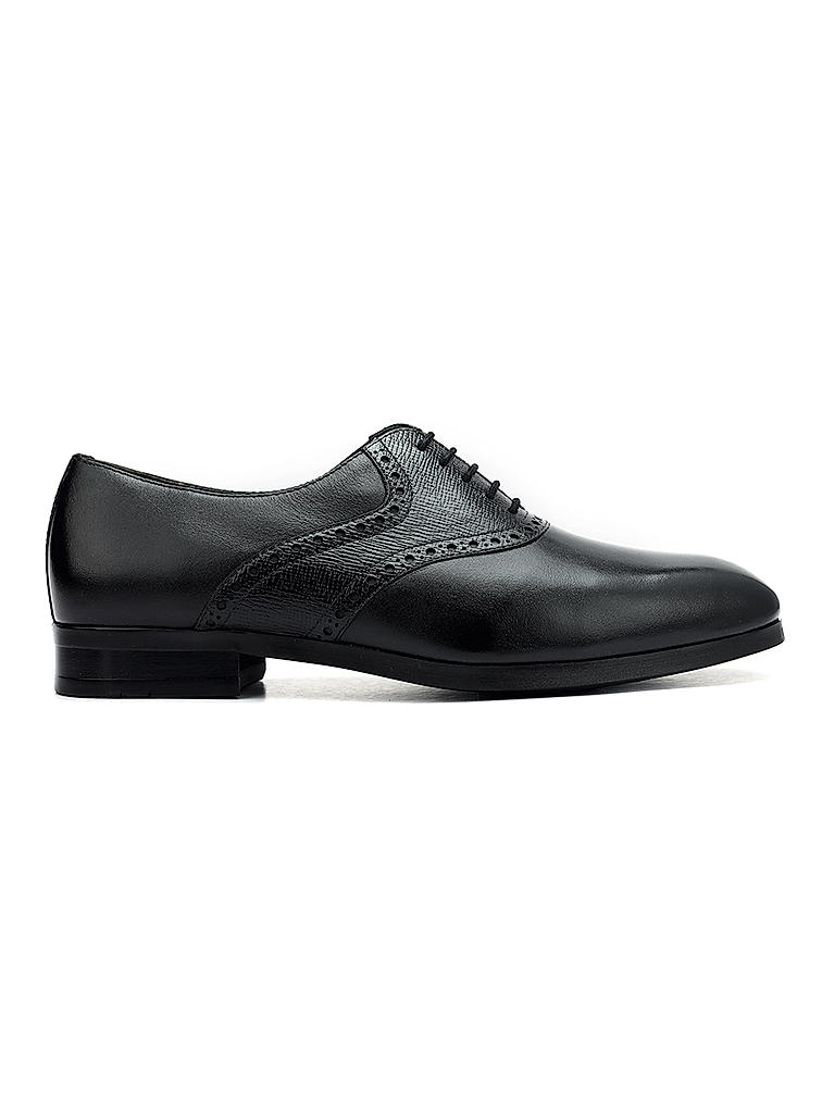 Black Leather Brogue Lace Ups