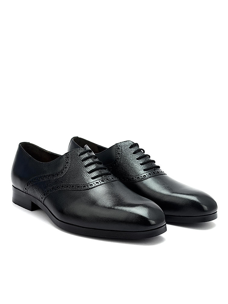 Black Leather Brogue Lace Ups