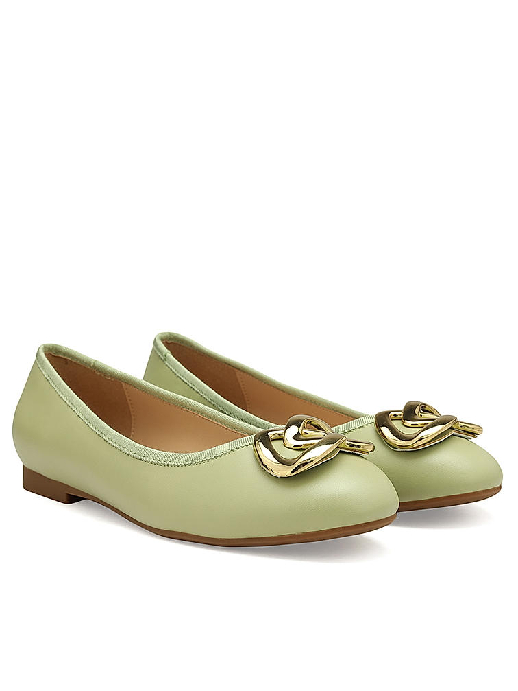 Green Ballerina Flats