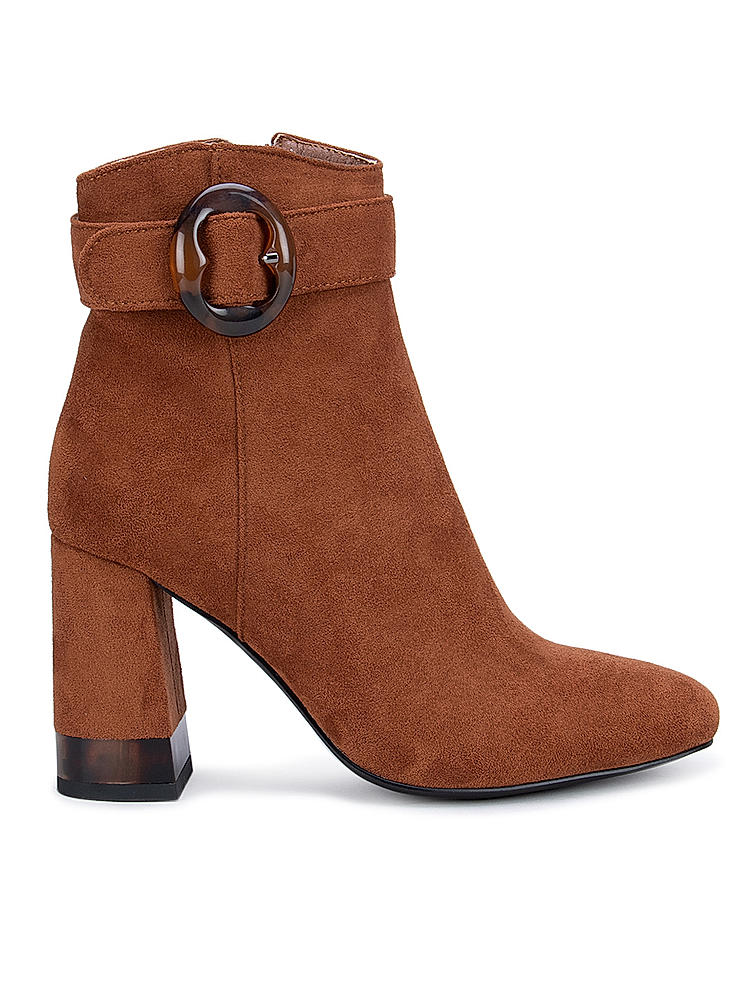 Brown Ankle Boots with Block heels