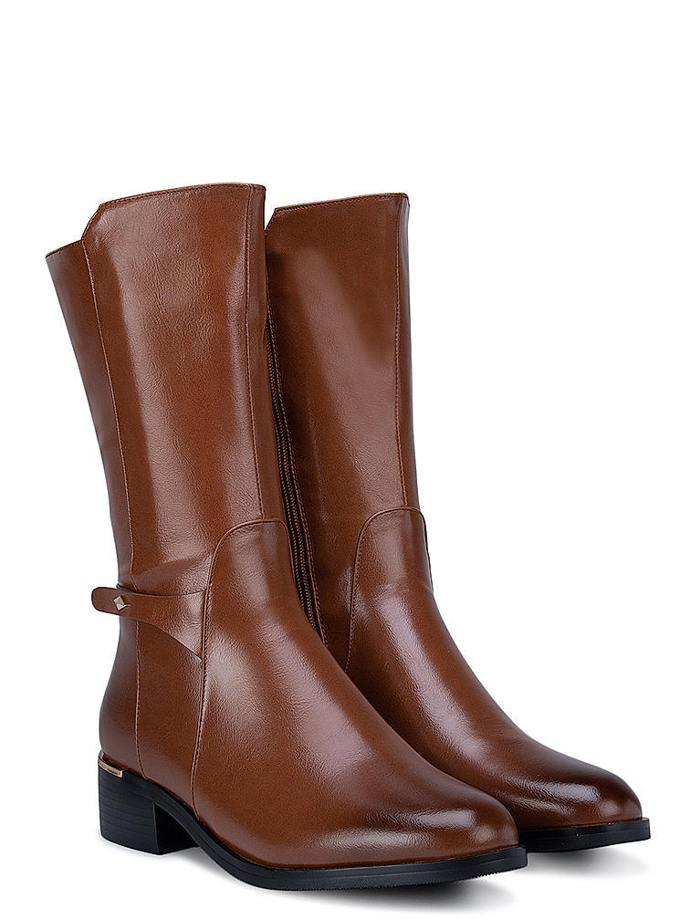 Tan Ankle Length Boots