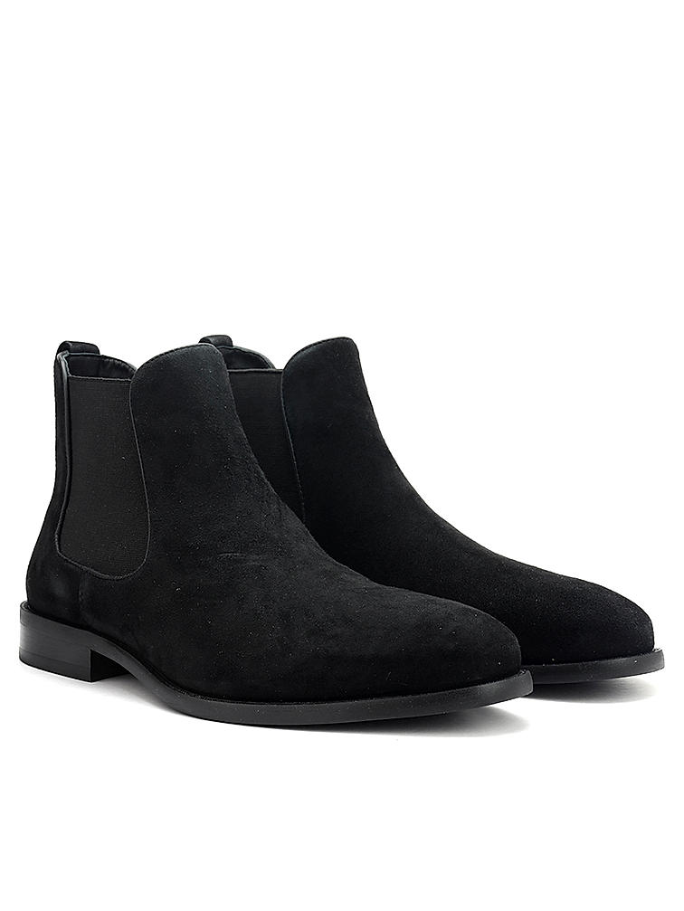 Black Suede Leather Boots