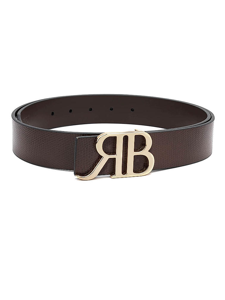 Brown Fish Textured Men's Belt