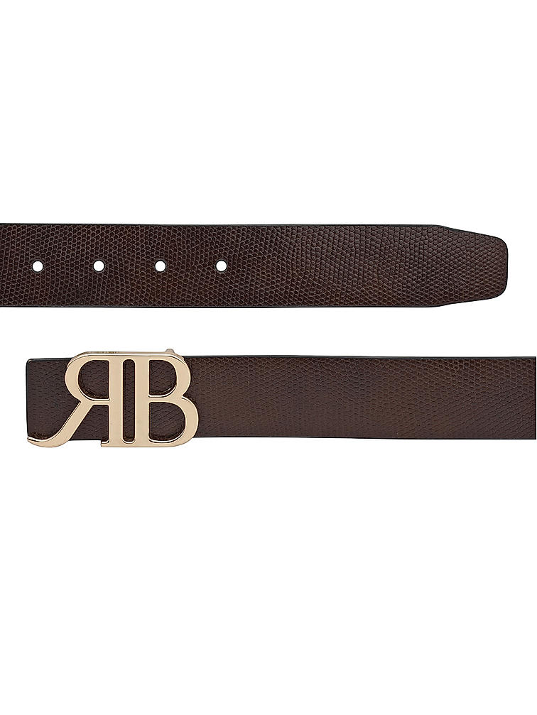 Brown Fish Textured Men's Belt