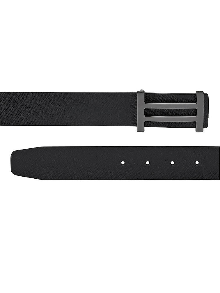 Black Saffiano Leather Men's Belt