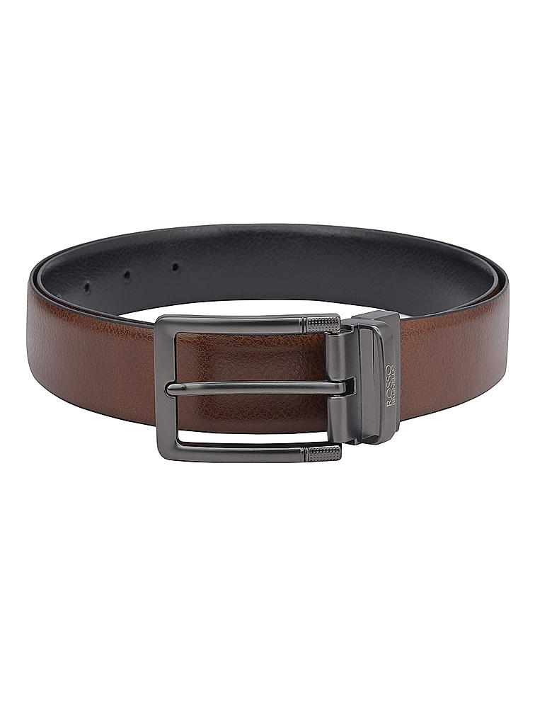 Tan and Black Reversible Men's Belt