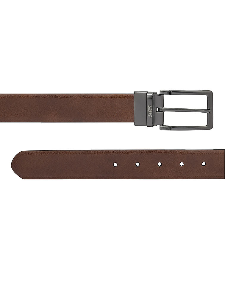 Tan and Black Reversible Men's Belt