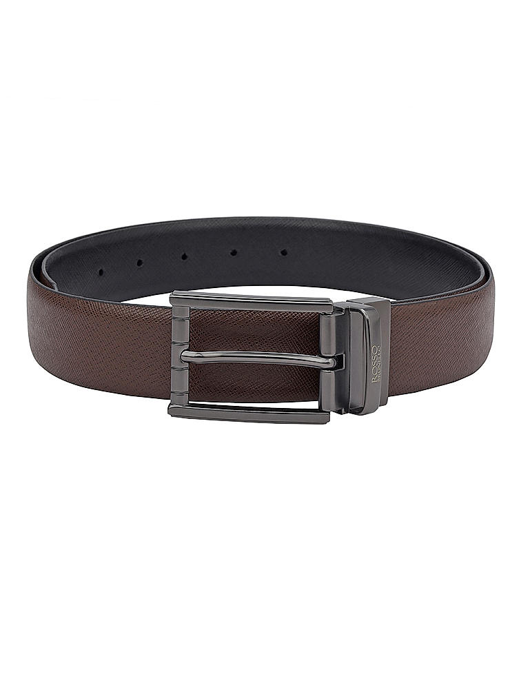 Brown and Black Reversible Men's Belt