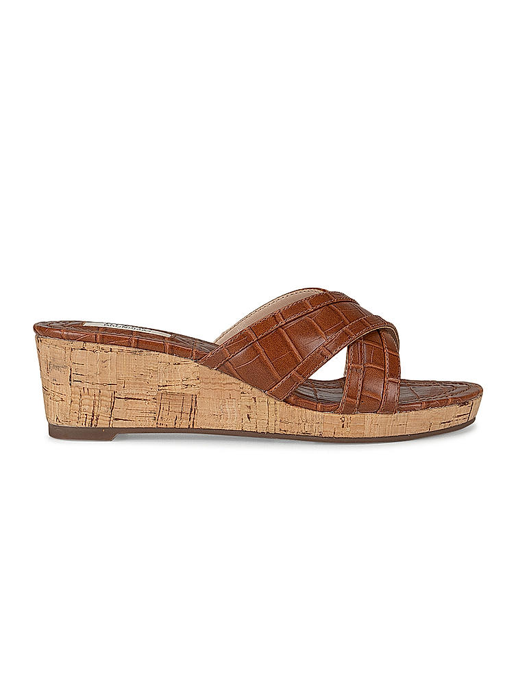 Tan Croco Effect Wedges