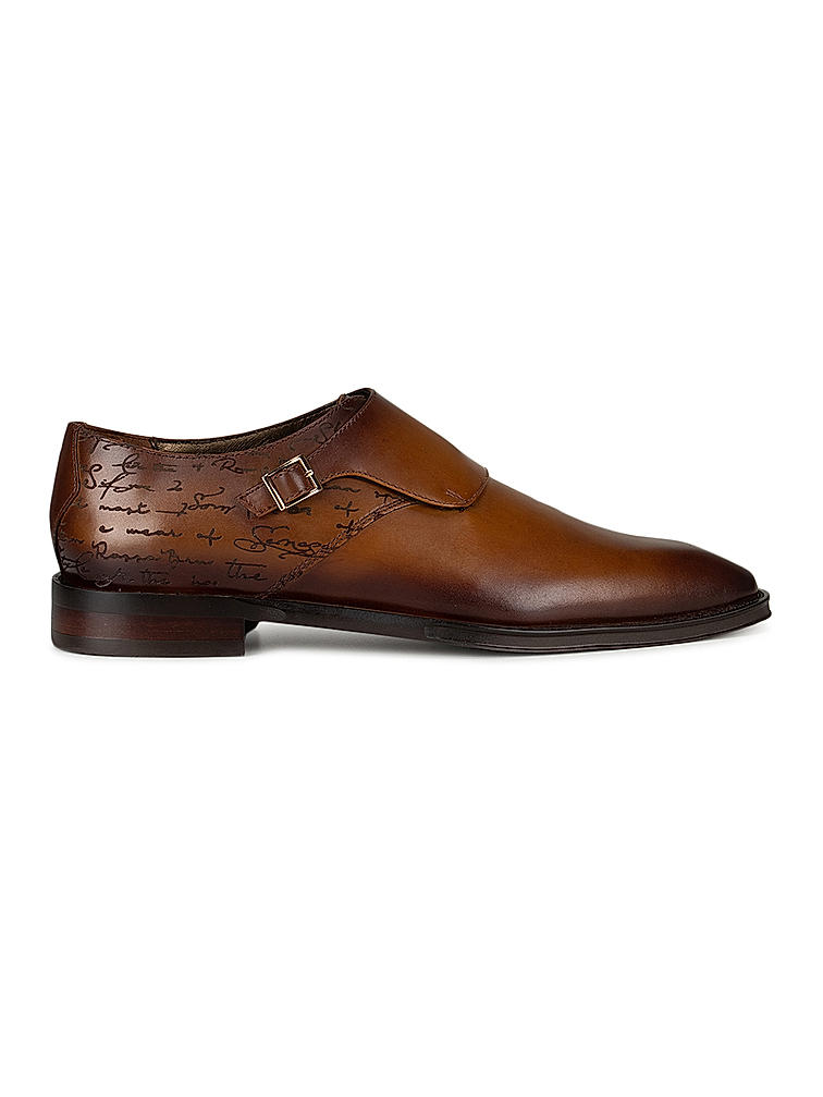 Tan Plain Monk Straps