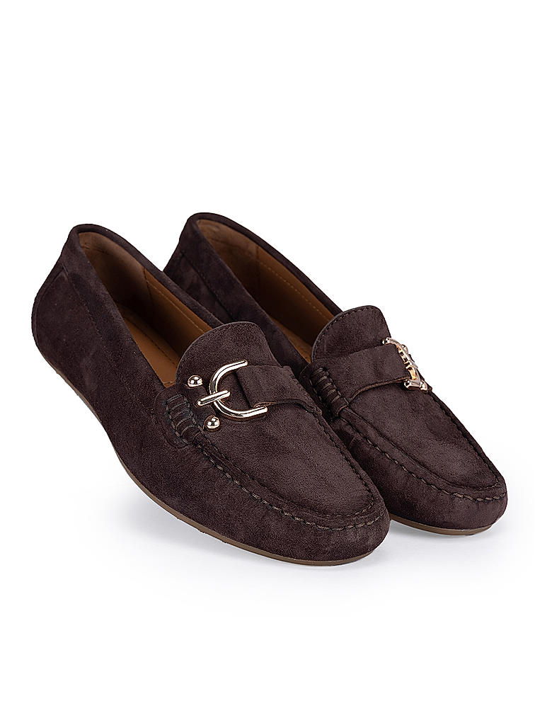 Coffee Suede Moccasins