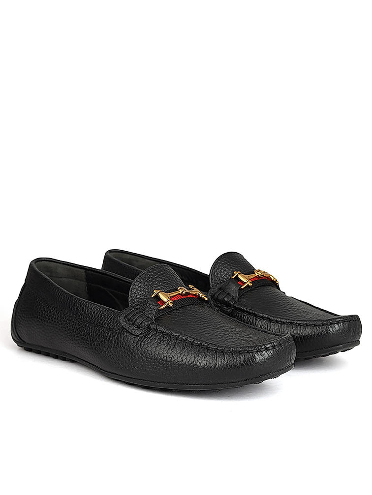 Black Embellished Moccasins