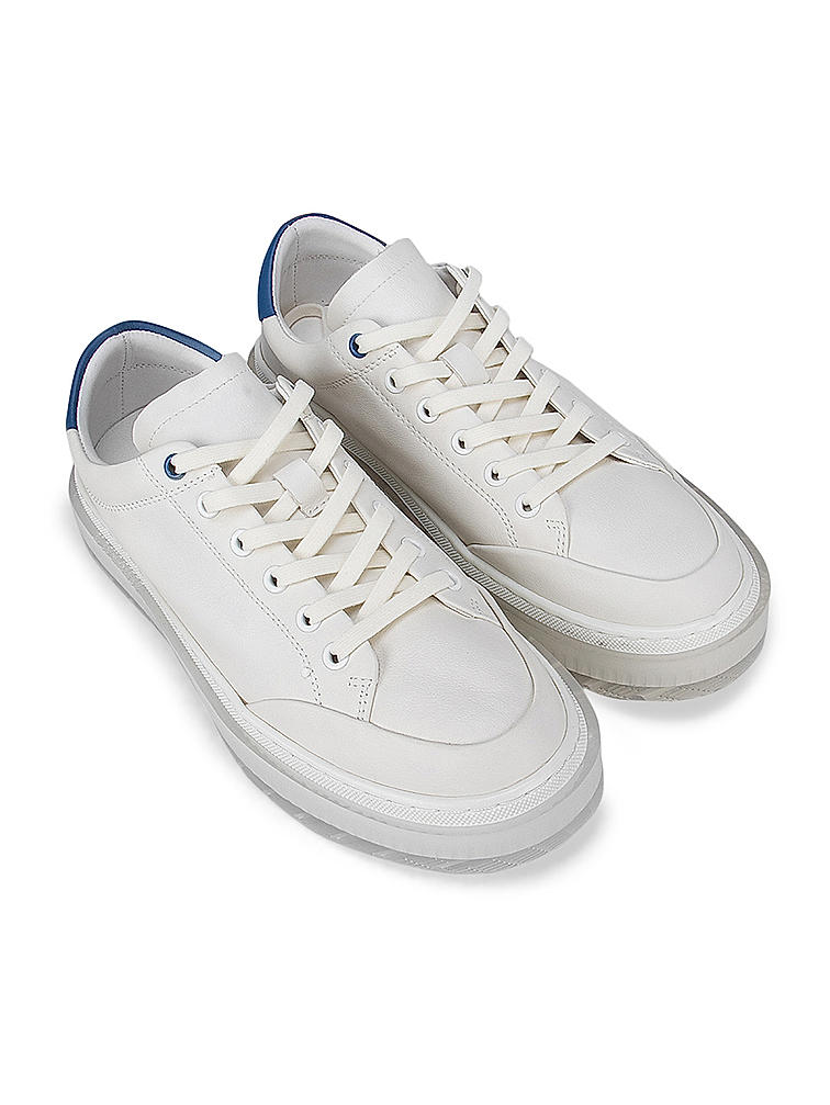 White Low Top Leather Sneakers