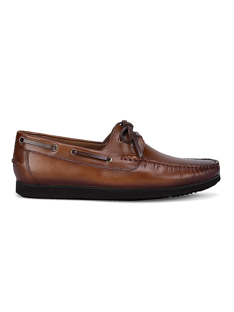 Tan Leather Boat Shoes