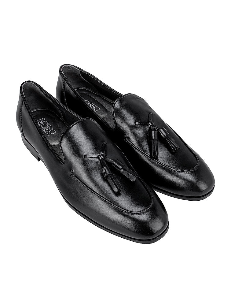 Black Loafers with Tassels