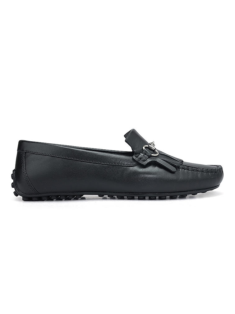 Black Moccasins With Buckle