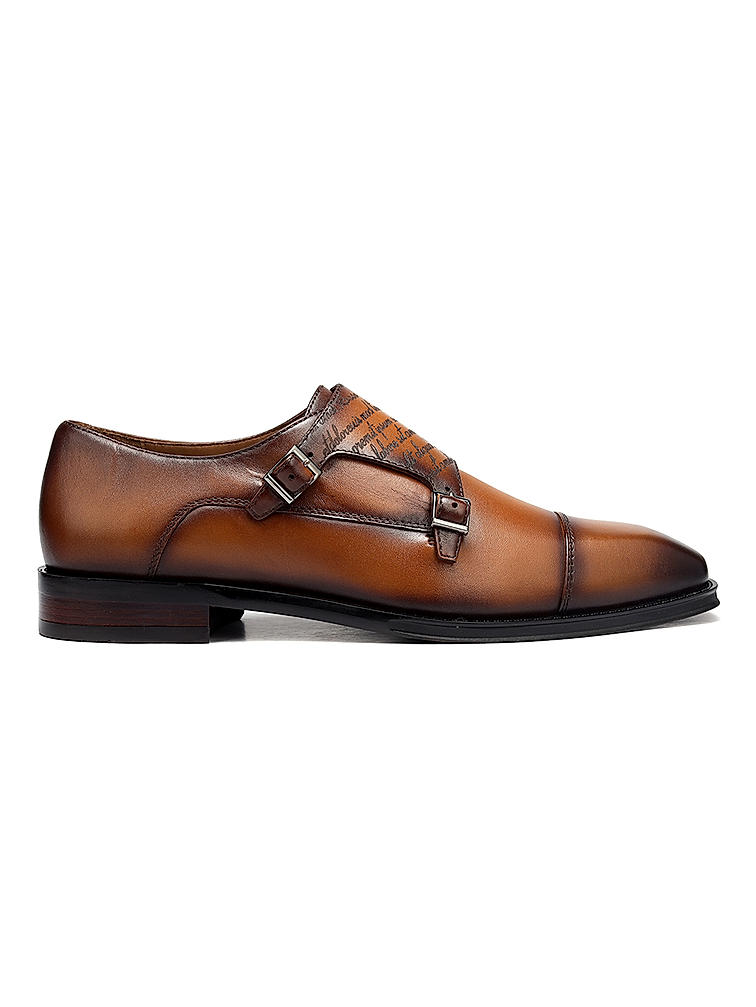 Tan Signato Monk Straps