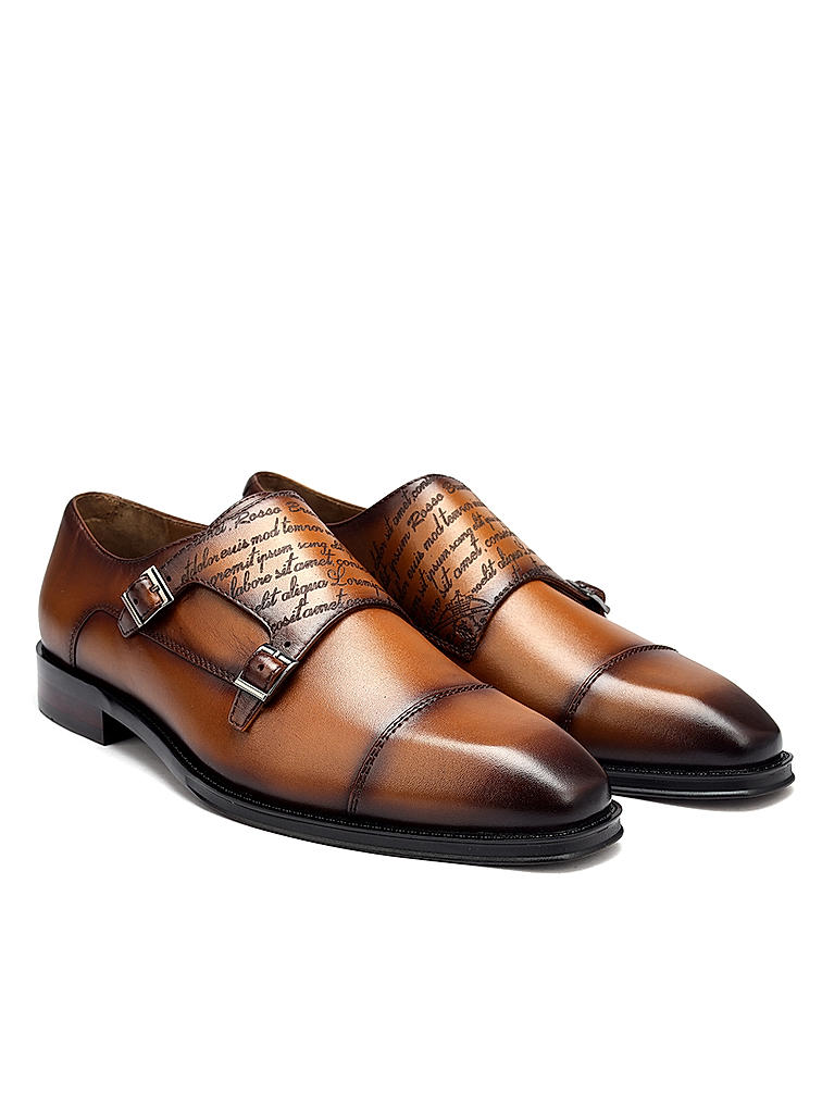 Tan Signato Monk Straps