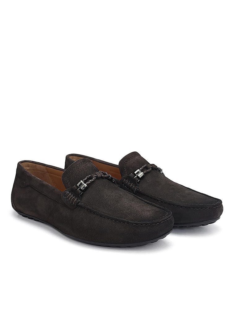 Brown Suede Leather Moccasins